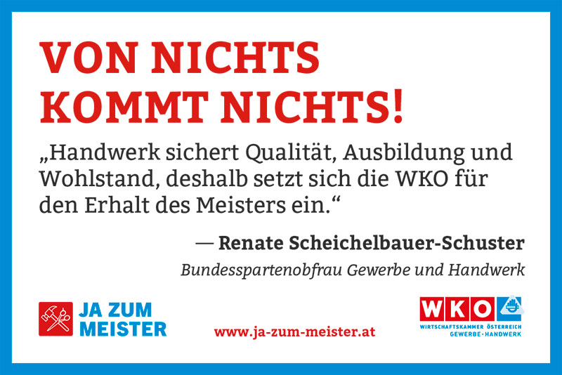 Inserat Von nichts kommt nichts 90x60mm